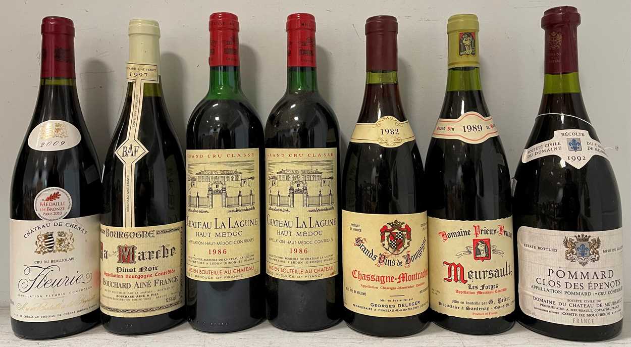 Mixed French wines,