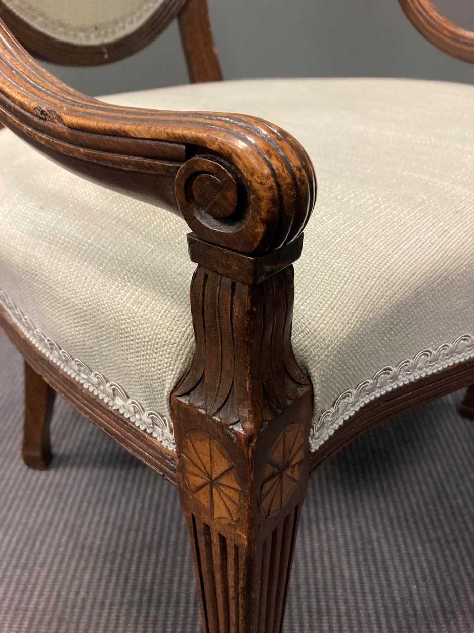 A Hepplewhite style mahogany elbow chair, 19th century, - Image 20 of 21