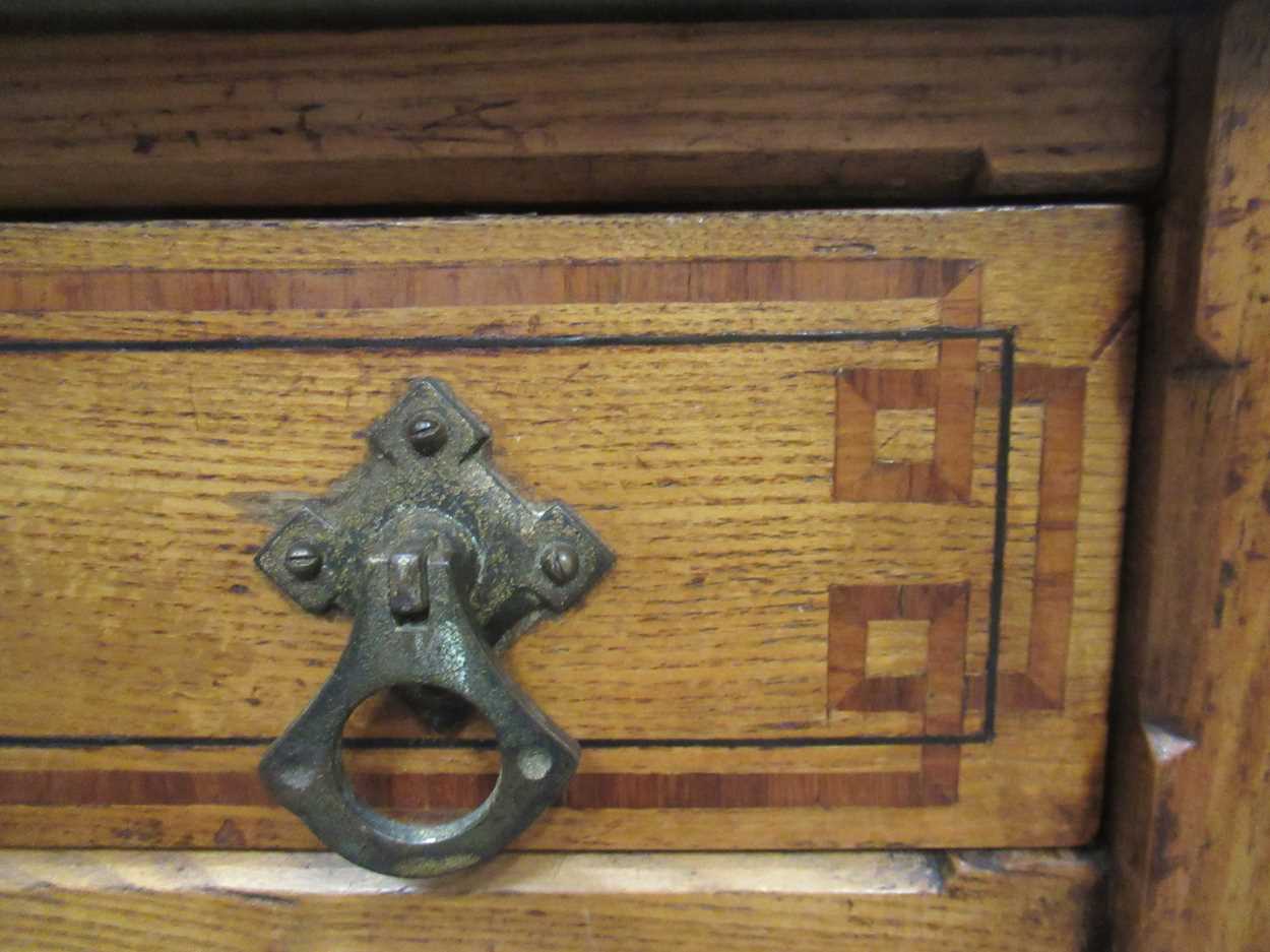 A Victorian pitch pine marble top washstand, - Image 13 of 15