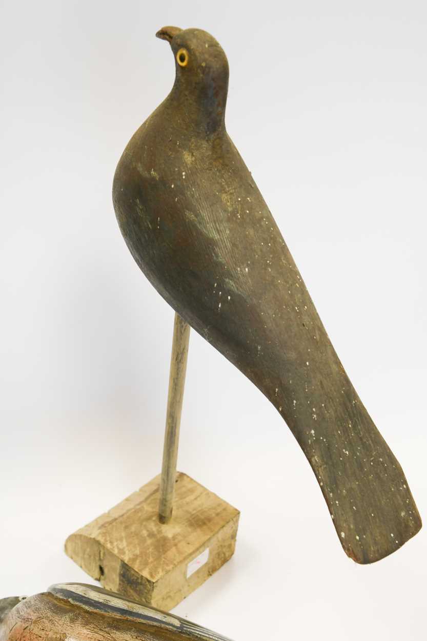 Four painted wood decoy wood pigeons, late 19th/early 20th century, - Image 3 of 14