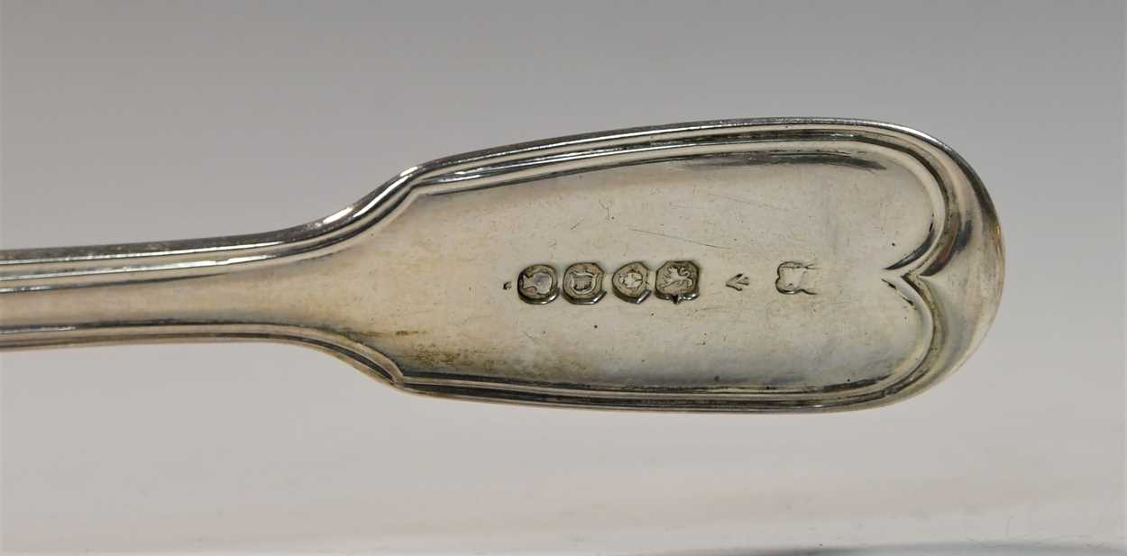 A 53-piece set of Victorian silver flatware with 34 additions, - Image 7 of 10