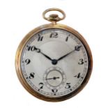Unsigned, retailed by Johnson, Walker & Tolhurst, London - An 18ct gold open faced pocket watch,