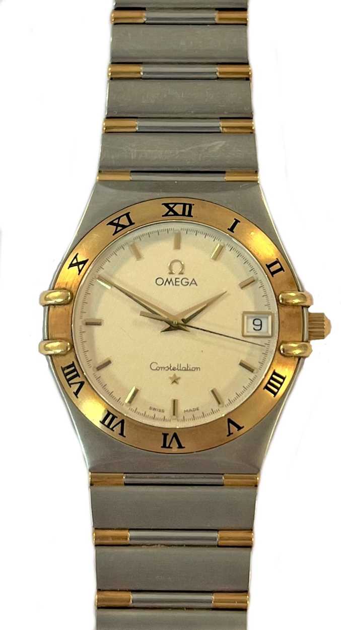 Omega - A steel and gold 'Constellation' wristwatch,