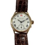 Unsigned, retailed by Martin & Company, Cheltenham - An 18ct gold wristwatch,