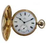E. Dent & Company, London - A Victorian 18ct gold hunter pocket watch in the original case,