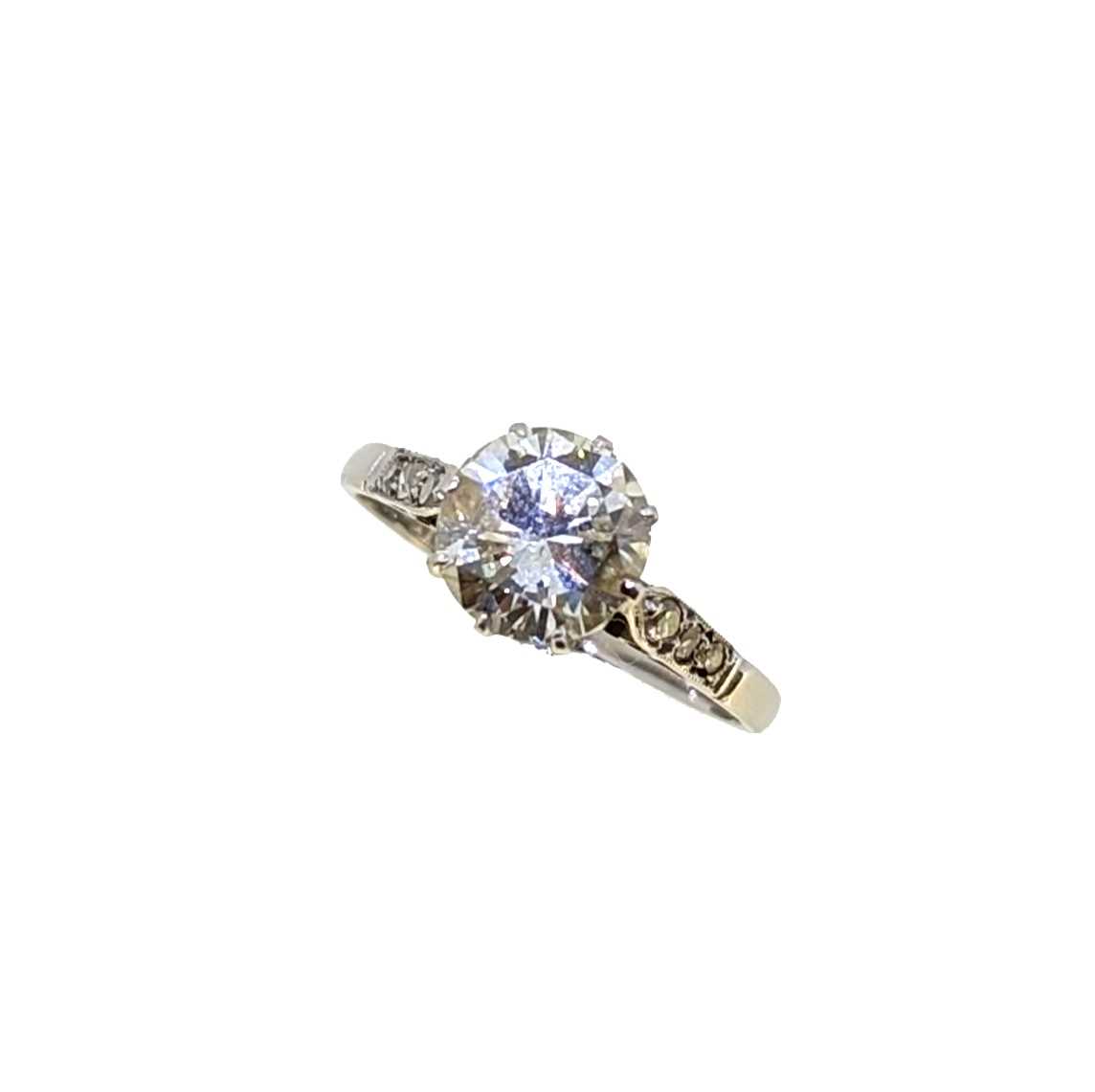 An early 20th century single stone diamond ring,