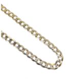 A 9ct gold curb link chain,