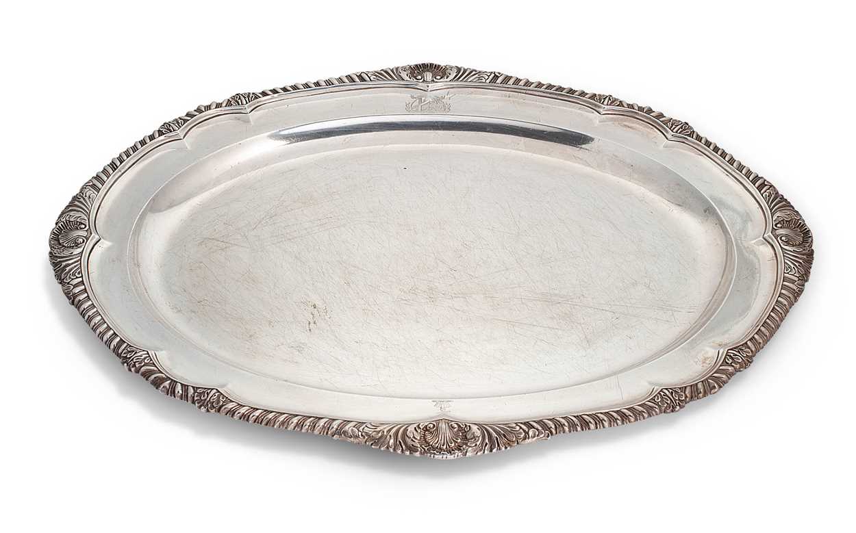 A pair of George IV silver meat dishes, mark of William Bateman I,