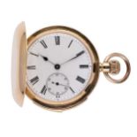 Unsigned - A minute repeating hunter pocket watch,