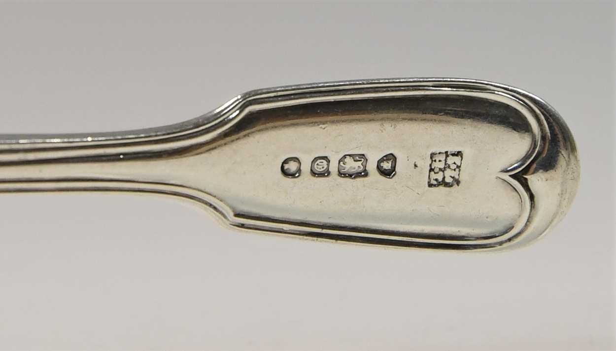 A 53-piece set of Victorian silver flatware with 34 additions, - Image 8 of 10