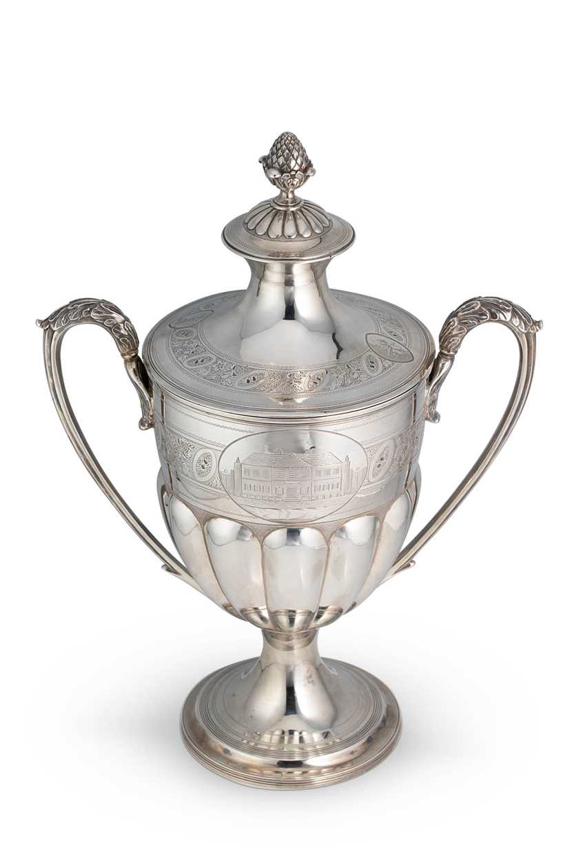 A George III silver two handled cup and cover, - Image 2 of 10