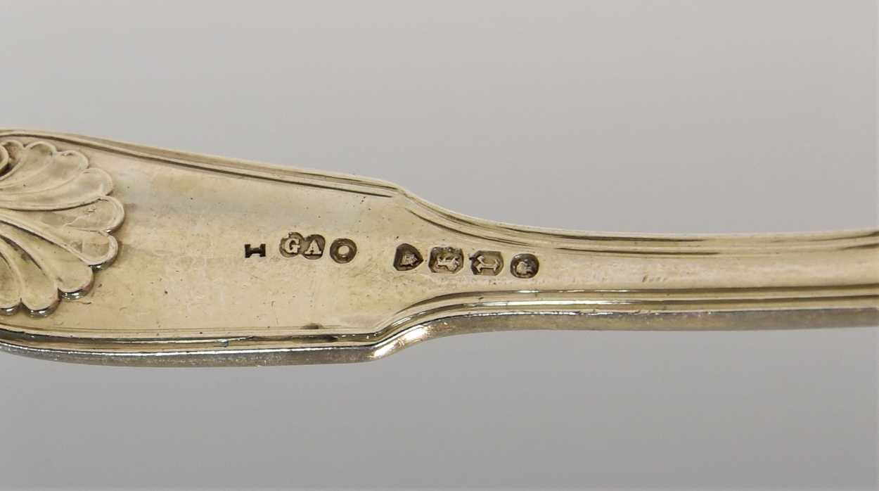 A 64-piece set of George IV silver flatware with 89 additions, - Image 21 of 27