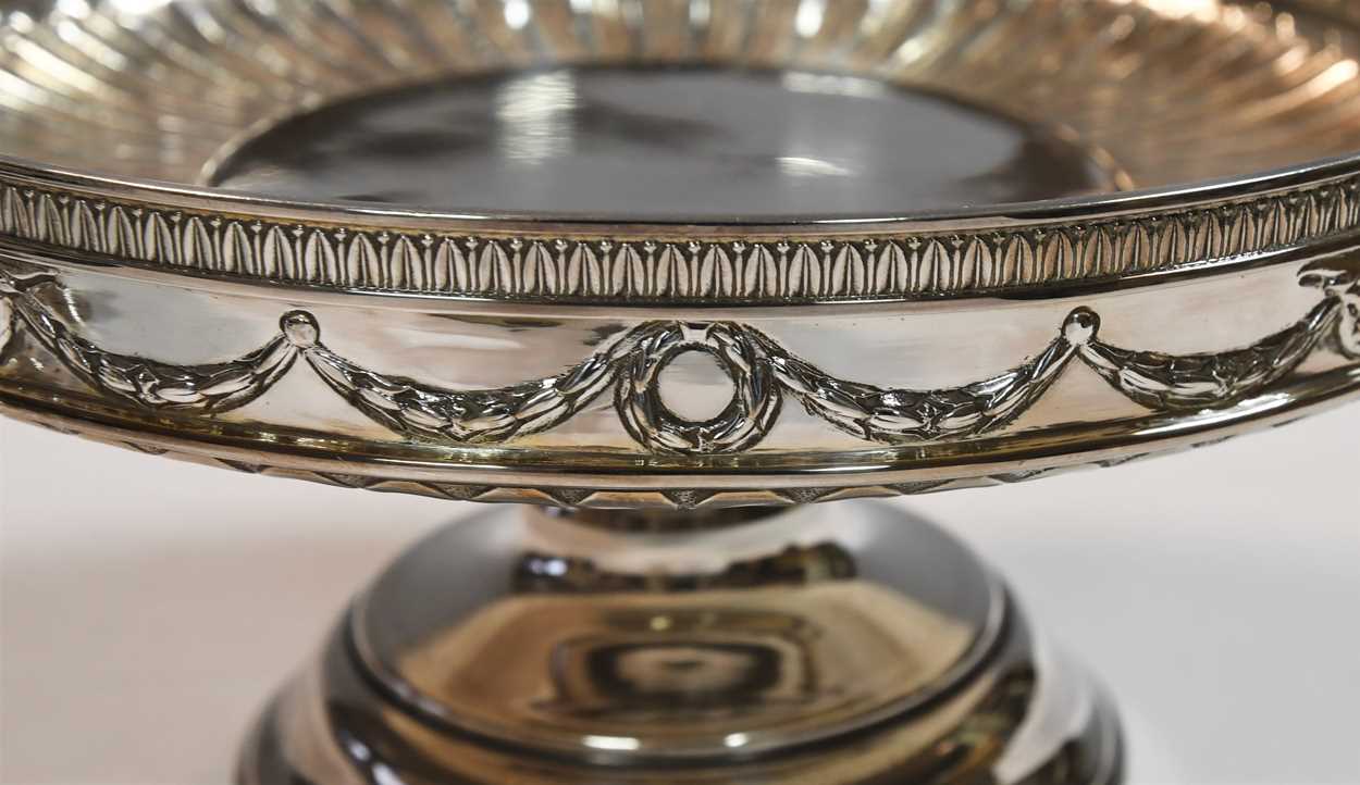 A pair of late 19th century Austrian metalwares silver standing dishes, - Image 4 of 6