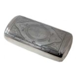 A 19th century Swedish metalwares silver tobacco box,