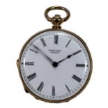 Henry Capt, Genève - A Swiss 18ct gold open faced pocket watch,