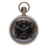 Rolex - A WW2 military issue open faced pocket watch,