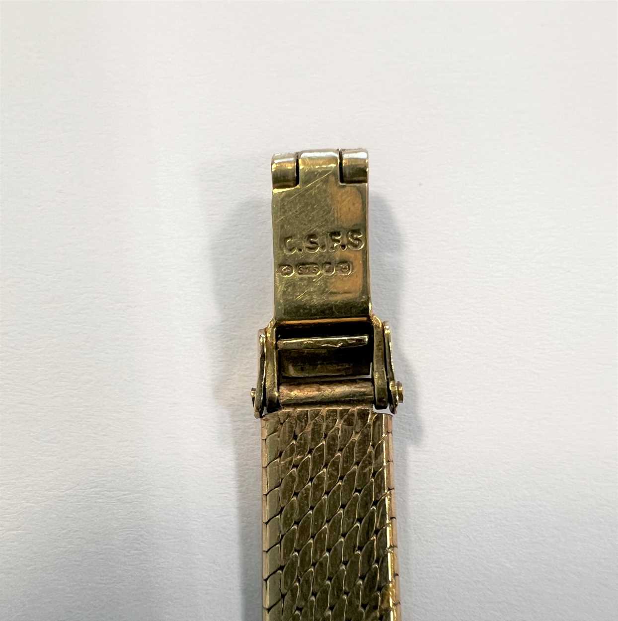 Omega - A 9ct gold 'Ladymatic' wristwatch on a later 9ct gold bracelet, - Image 4 of 6