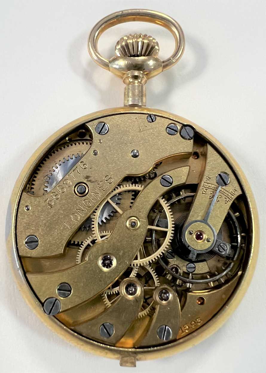 Longines for Cuervo y Sobrinos, Havana - A Swiss 18ct gold open faced pocket watch with unusual fron - Image 4 of 8