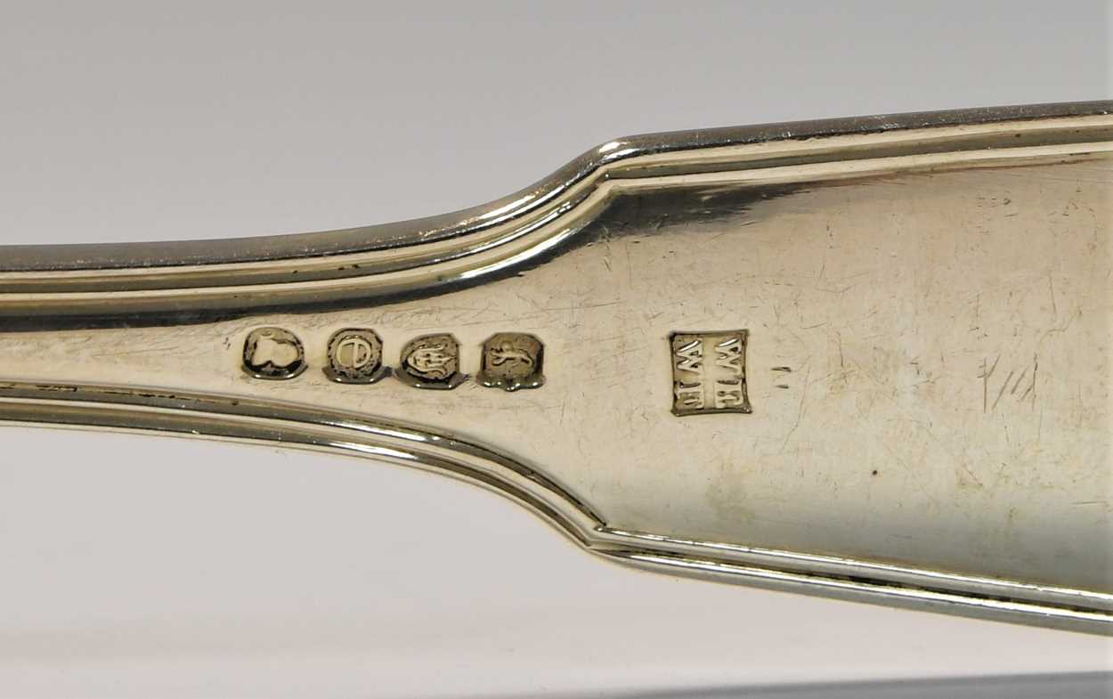 A 64-piece set of George IV silver flatware with 89 additions, - Image 25 of 27