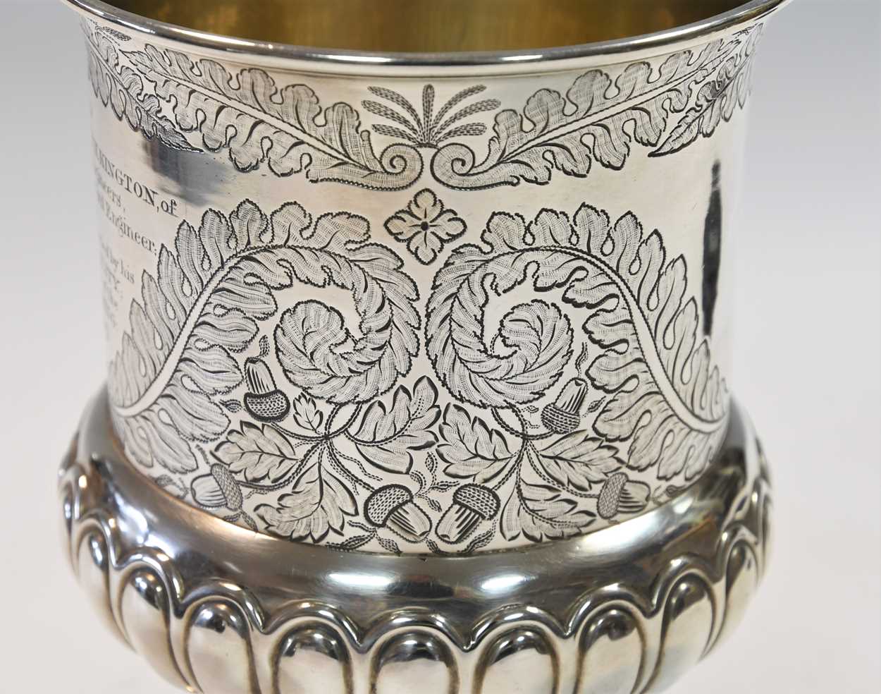 A George III silver goblet, - Image 4 of 5