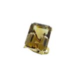 A citrine dress ring,