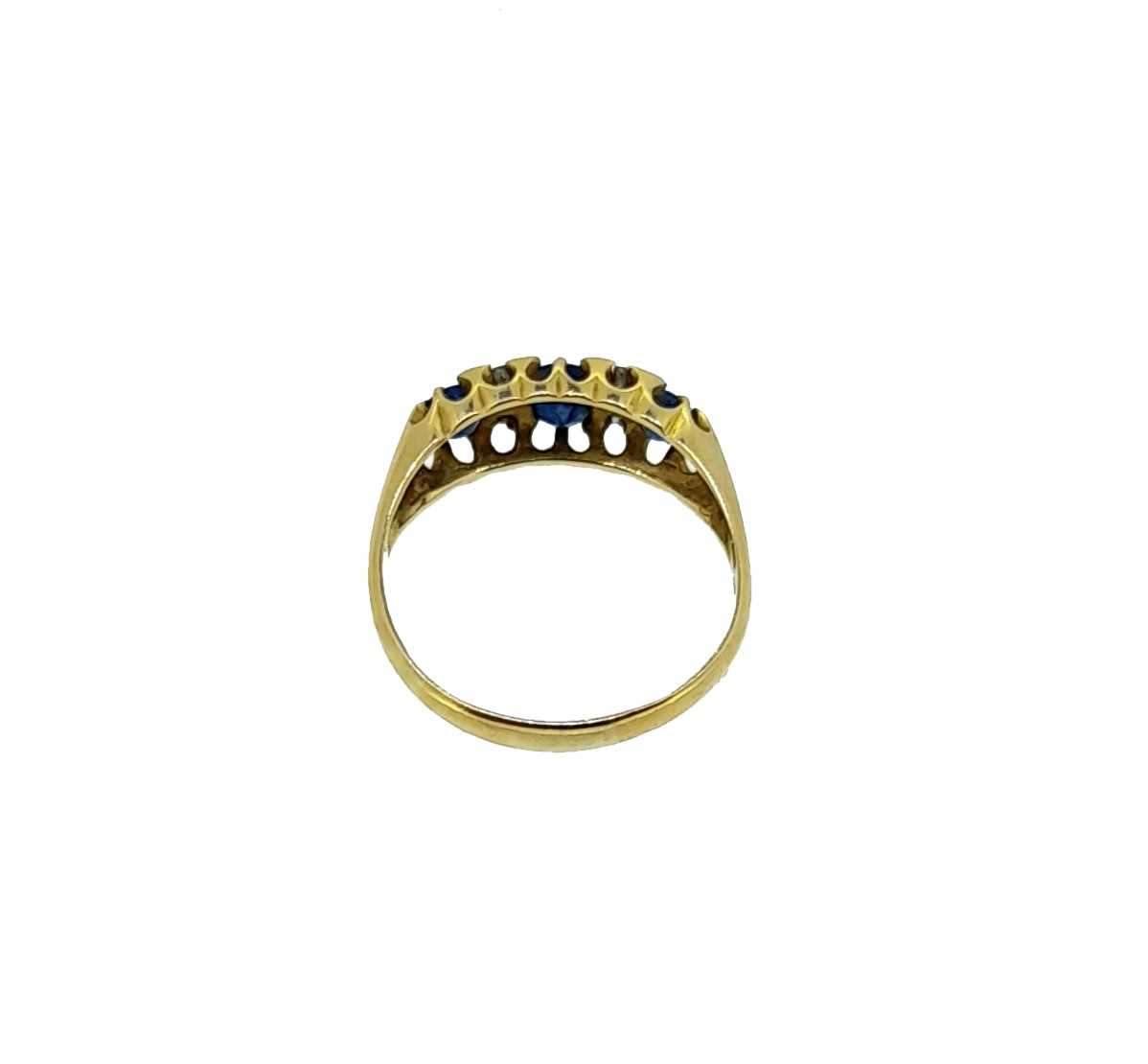 An early 20th century sapphire and diamond ring, - Image 3 of 3