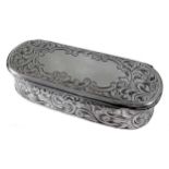 A Victorian silver snuff box,