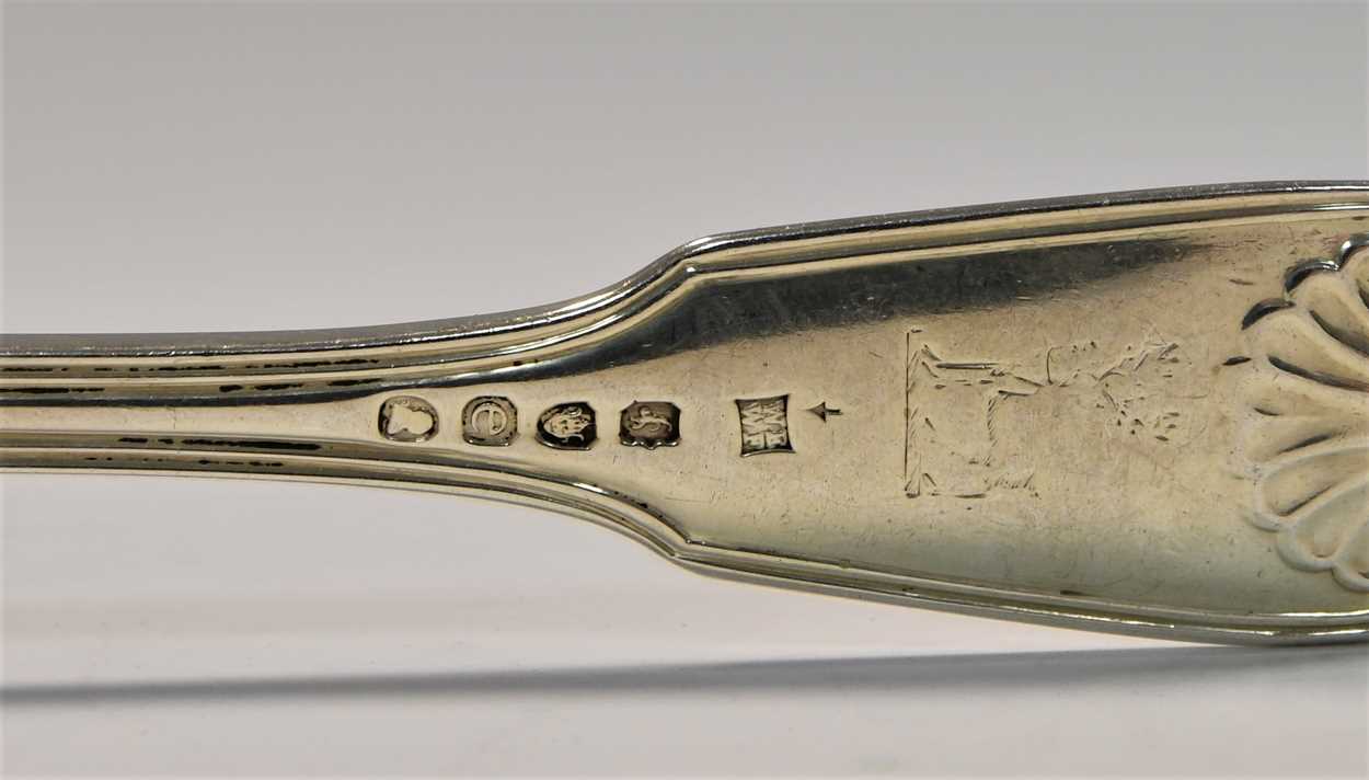 A 64-piece set of George IV silver flatware with 89 additions, - Image 19 of 27