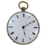 Courvoisier & Company, La Chaux de Fonds - A Swiss 18ct gold open faced slim dress pocket watch,