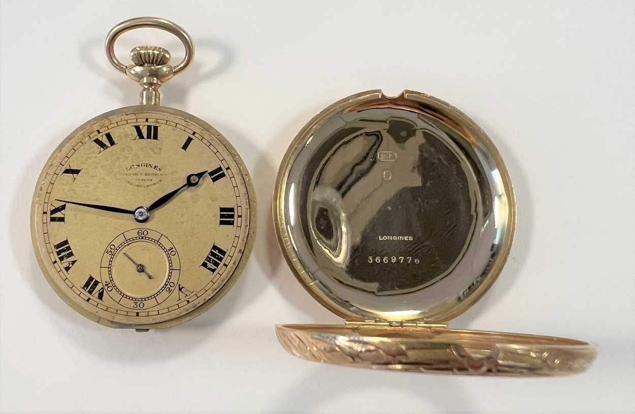 Longines for Cuervo y Sobrinos, Havana - A Swiss 18ct gold open faced pocket watch with unusual fron - Image 7 of 8