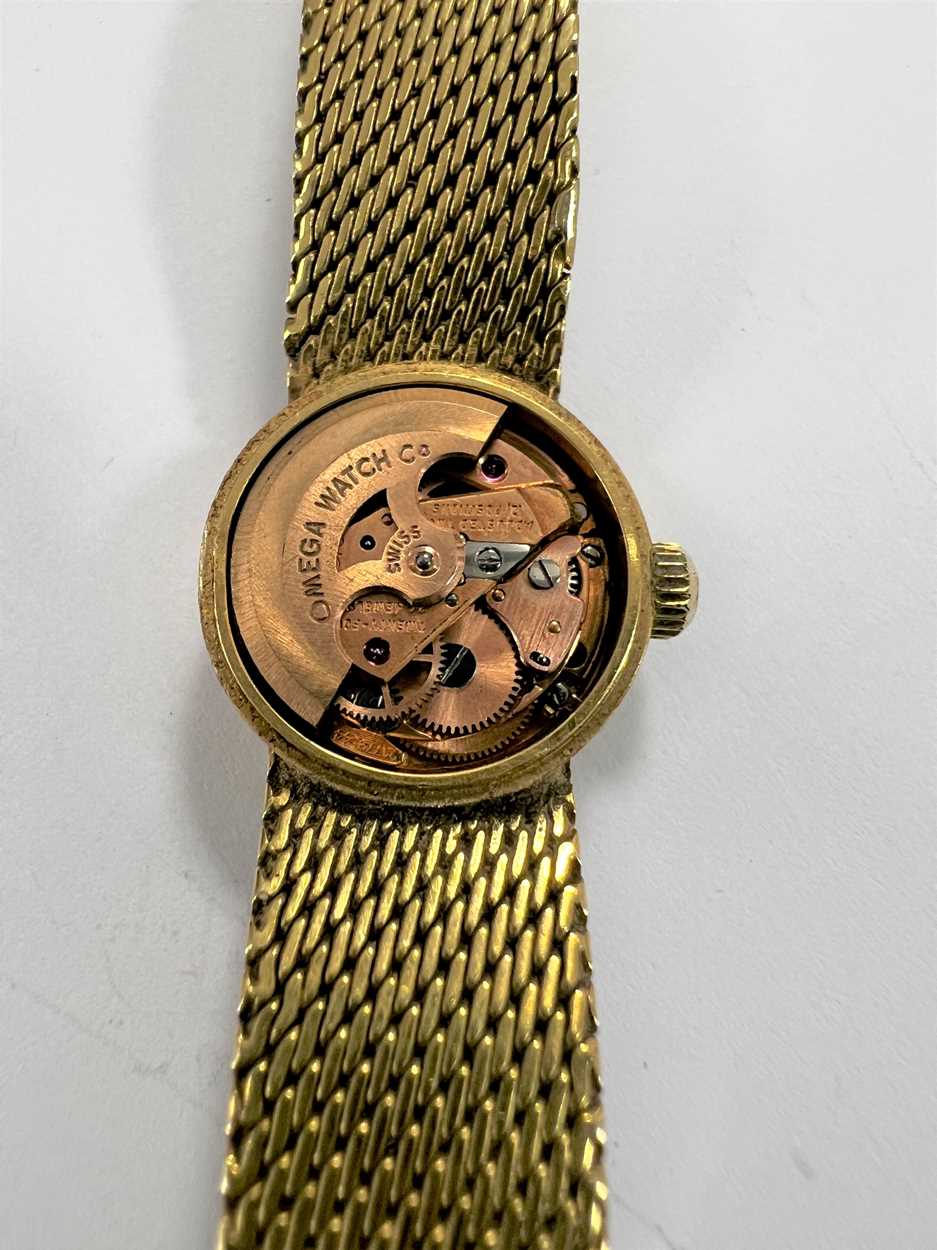 Omega - An 18ct gold 'Ladymatic' wristwatch, - Image 7 of 7