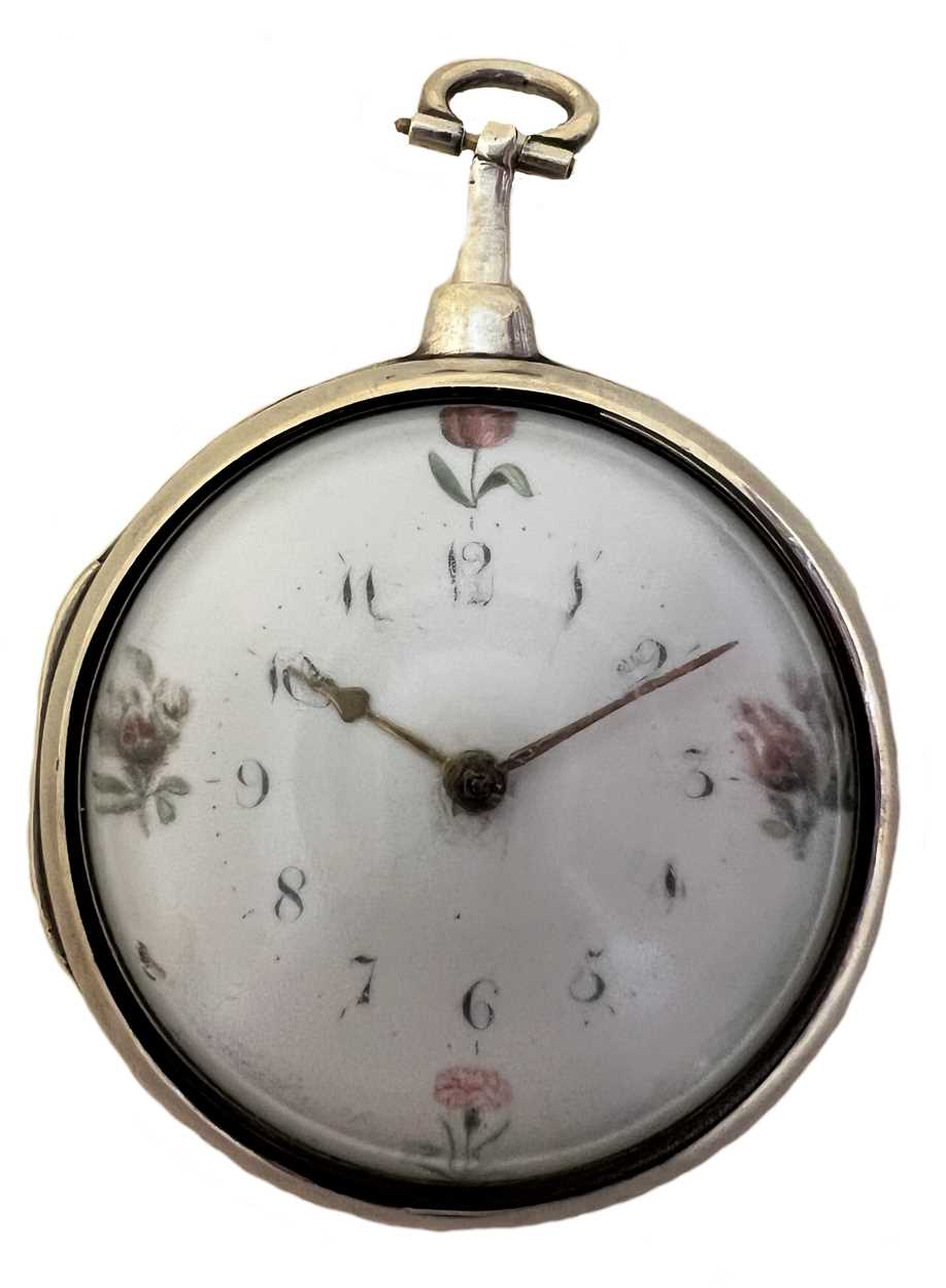 D. Edmonds, Liverpool - An early 19th century Sterling silver pair cased pocket watch,