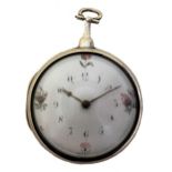 D. Edmonds, Liverpool - An early 19th century Sterling silver pair cased pocket watch,