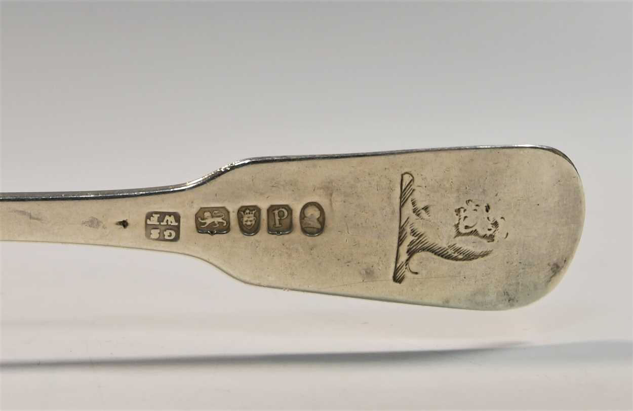 A set of sixteen George III 18th century silver table forks, - Image 3 of 4