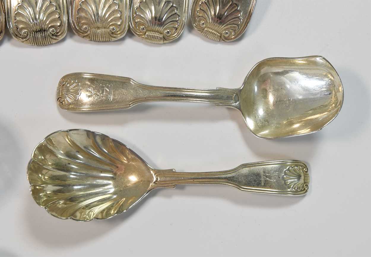 A 64-piece set of George IV silver flatware with 89 additions, - Image 4 of 27