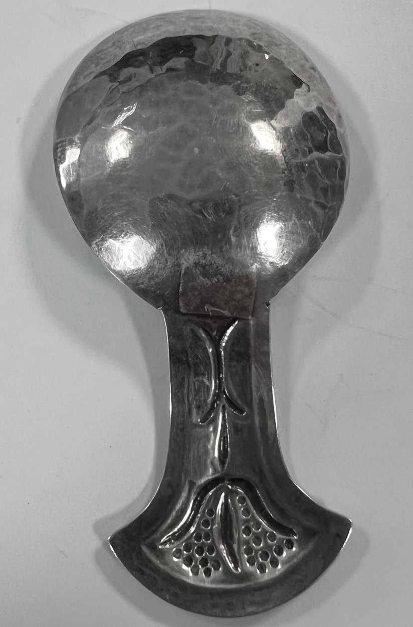 A collection of six silver 'Arts & Crafts' and later caddy spoons, - Image 3 of 19