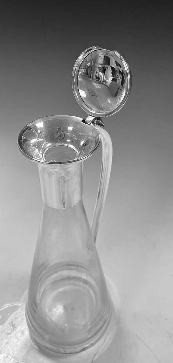§ Martyn Pugh - A silver topped crystal claret jug, - Image 3 of 5