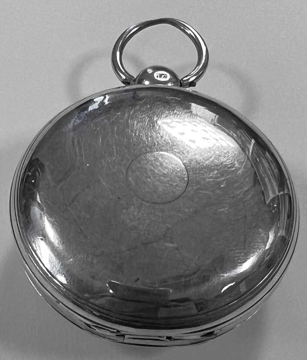 William Nadauld, London - An early 19th century open faced pocket watch in a later Sterling silver c - Image 2 of 10