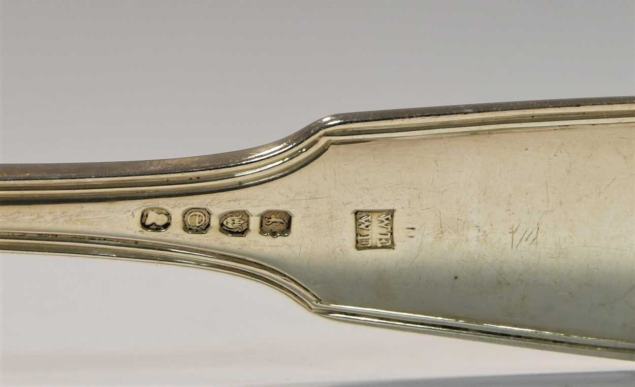 A 64-piece set of George IV silver flatware with 89 additions, - Image 24 of 27