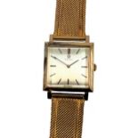 Omega - An 18ct gold wristwatch with a later bracelet,