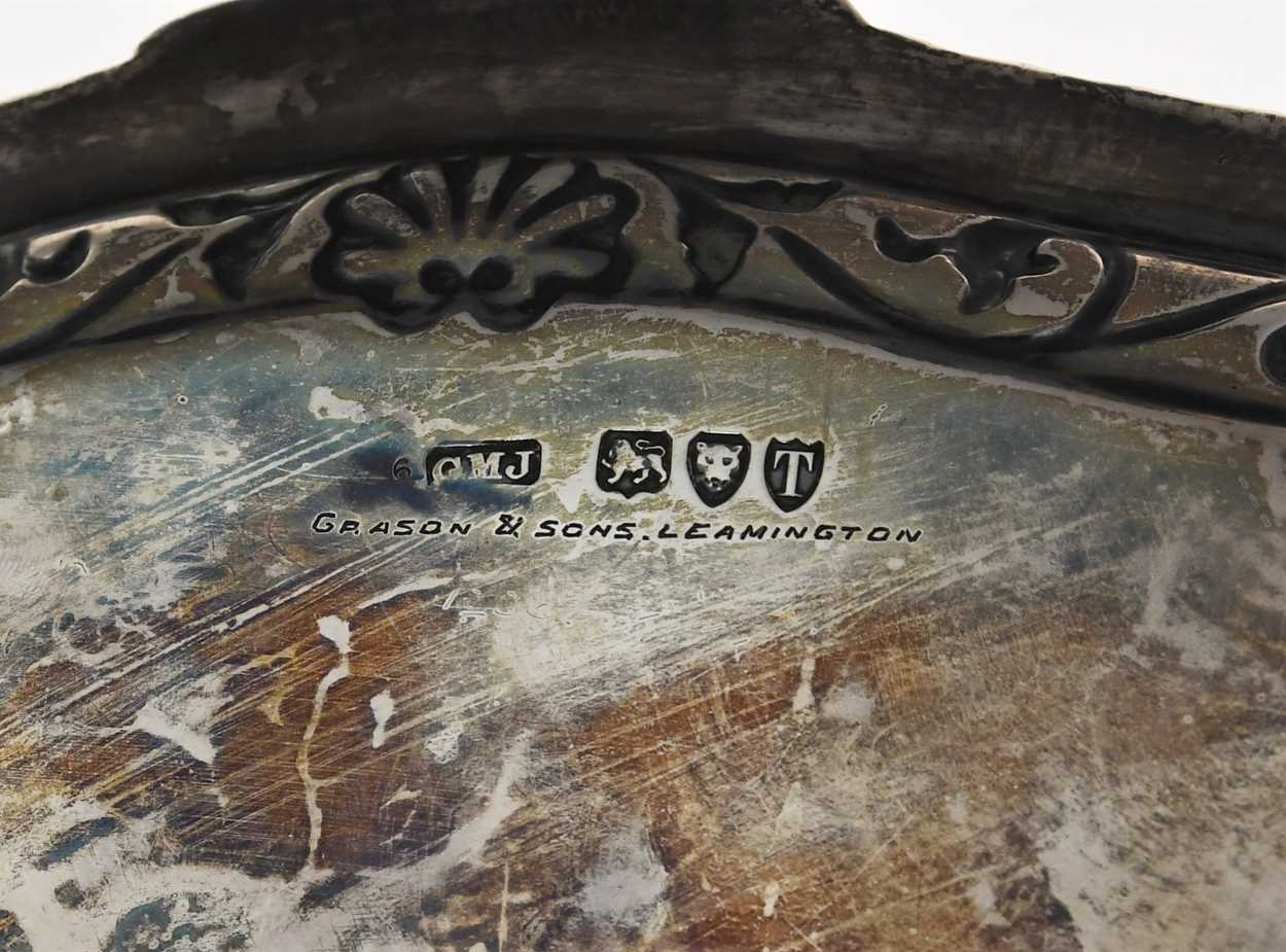 A Victorian silver salver, - Image 5 of 6