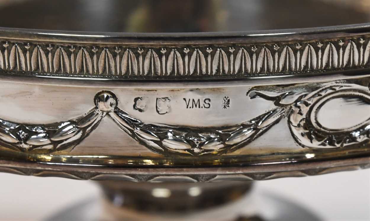 A pair of late 19th century Austrian metalwares silver standing dishes, - Image 2 of 6