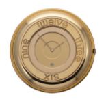 Vacheron & Constantin - A gold plated brass paperweight/timepiece,