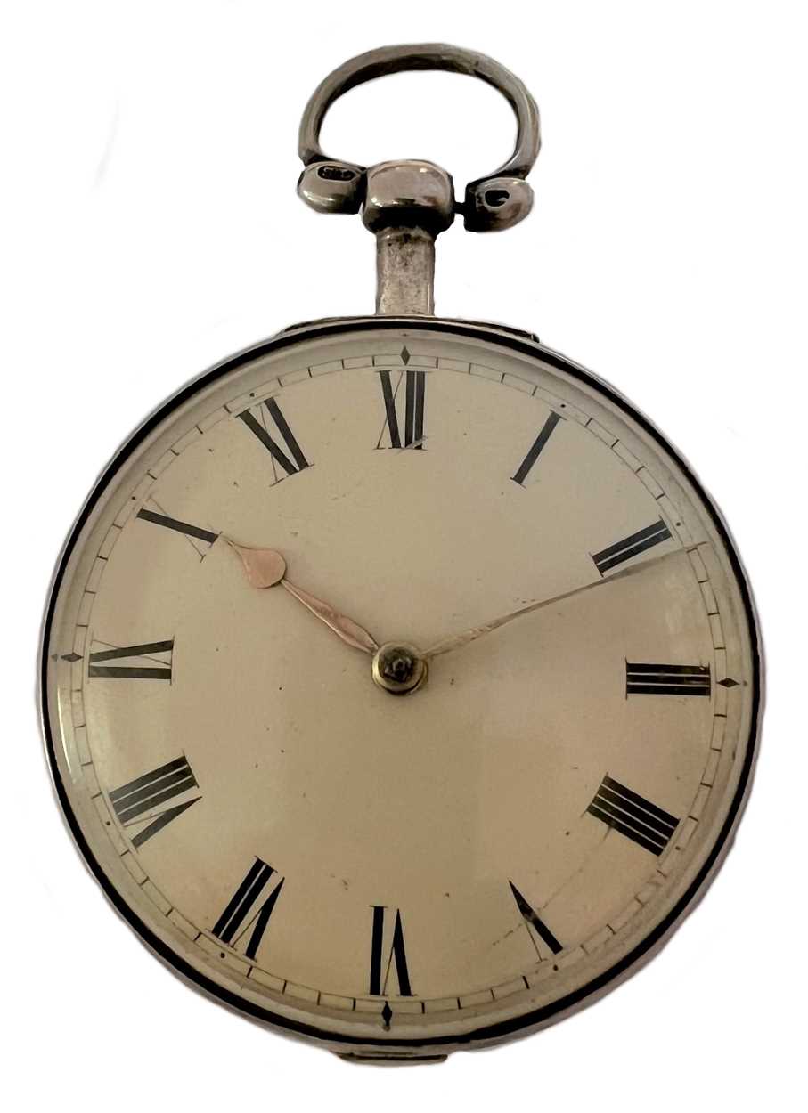 James Wilson, London - An early 19th century Sterling silver pair cased pocket watch, - Image 4 of 9