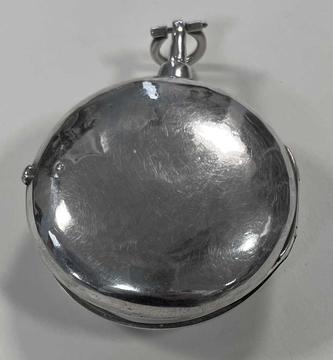 D. Edmonds, Liverpool - An early 19th century Sterling silver pair cased pocket watch, - Image 2 of 9