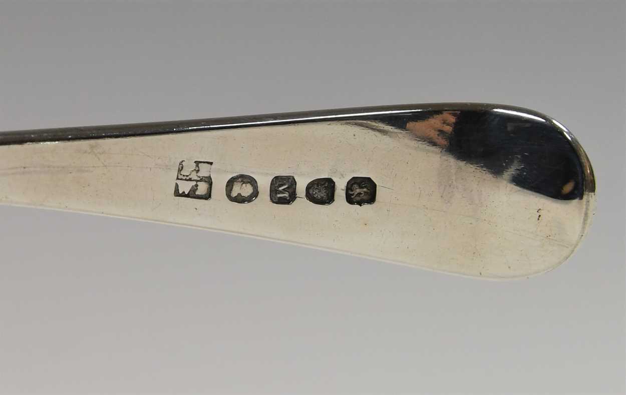 A 21-piece harlequin set of George III and later silver flatware, - Image 11 of 13