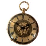 Unsigned - An open faced pocket watch,