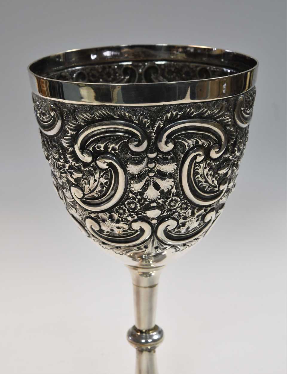 A Victorian silver oversized goblet, - Image 7 of 7