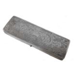 A mid 19th century Dutch metalwares silver tobacco box,