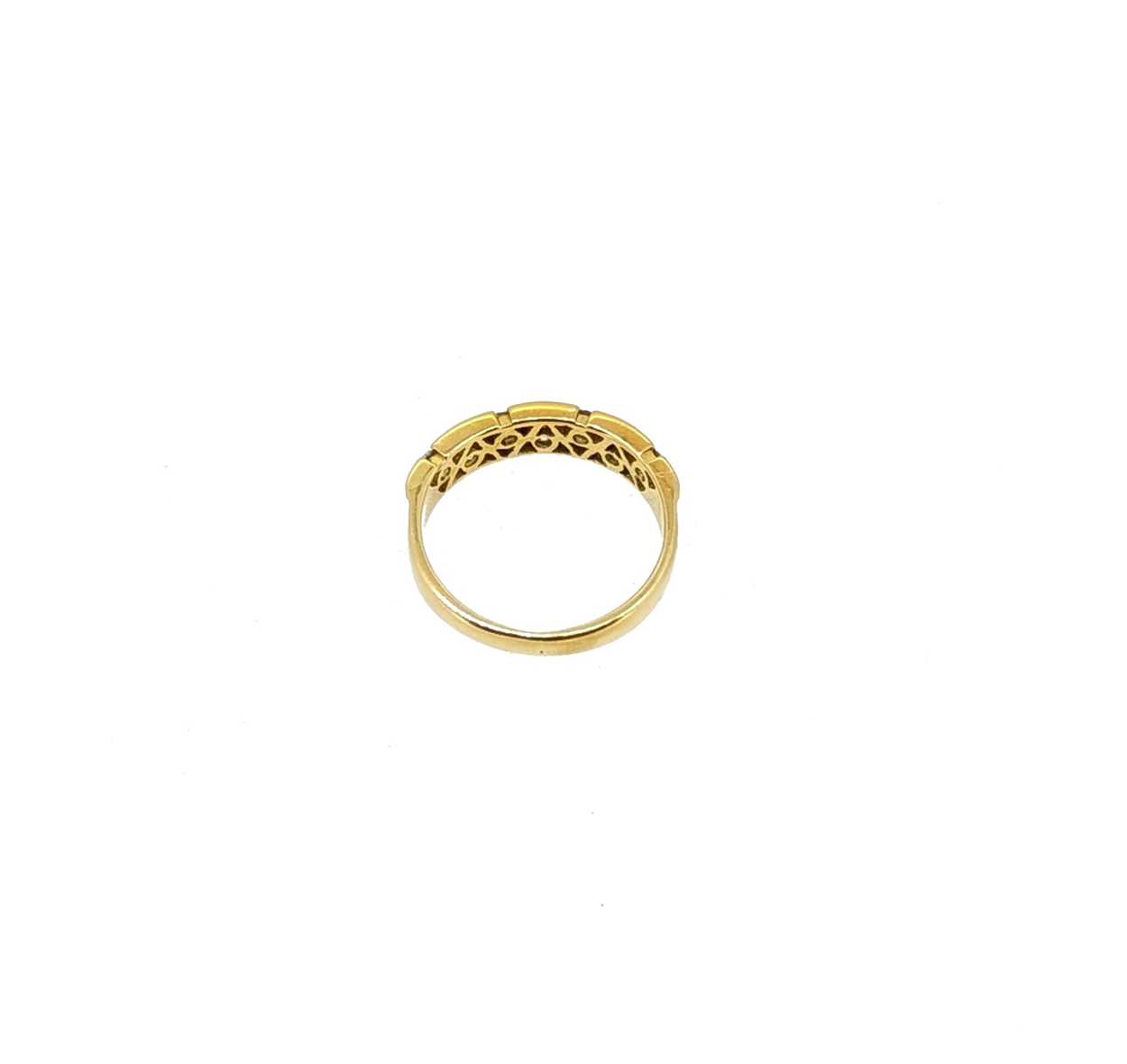 An 18ct gold seven stone diamond ring, - Image 3 of 4